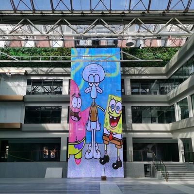 P10 LED mur vidéo transparent avec angle de vision de 120 degrés 10000 heures de vie