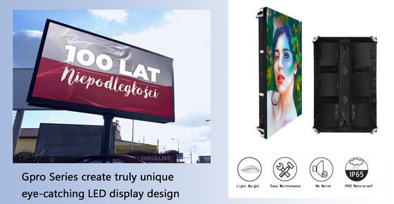 Écran d'affichage extérieur à signalisation numérique imperméable à l'eau IP65 avec conception d'économie d'énergie de haute luminosité