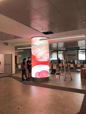 Installation à l'intérieur P3 Module souple LED à colonne circulaire avec un rapport de contraste élevé 5000 1 et 256 profondeurs de couleur