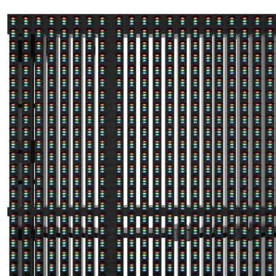 Tableau d'affichage à LED transparent IP65 argenté P15.6 avec taux de rafraîchissement élevé