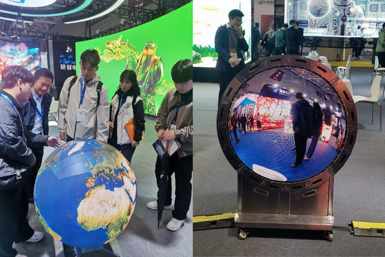 Série d'écrans sphériques LED P2.0mm, affichage à 360 degrés avec tailles personnalisables