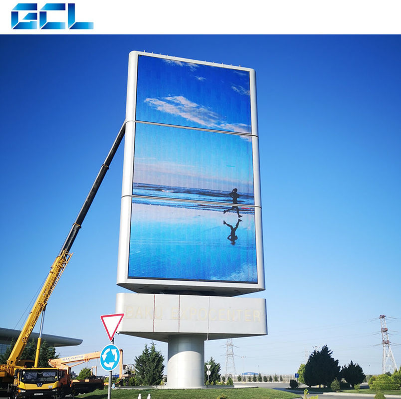 Taille personnalisée Écran LED de façade extérieure haute luminosité P6 avec alimentation moyenne