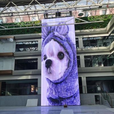 P10 LED mur vidéo transparent avec angle de vision de 120 degrés 10000 heures de vie