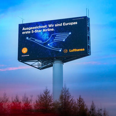 Grand écran d'affichage LED extérieur P6P8mm avec économie d'énergie et maintenance frontale complète