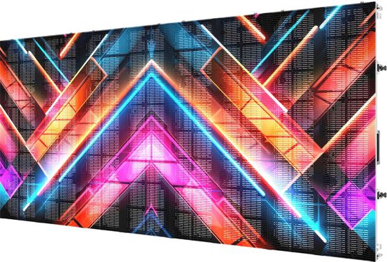 Option de pas de pixel de panneaux d'affichage LED de location extérieure IP65 : P3,9–7,8 mm 6 500 lentes 45 ° L'armoire peut être assemblée à angle droit