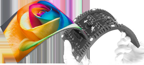 Bon prix Module d'écran LED flexible d'intérieur P1.8mm, avec une conception flexible, peut être assemblé en écrans d'affichage circulaires, carrés ou en colonne en ligne