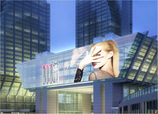 Bon prix Transmittance Up To 83% For Full Screen Invisible LED Film Display Screen On Glass Walls en ligne