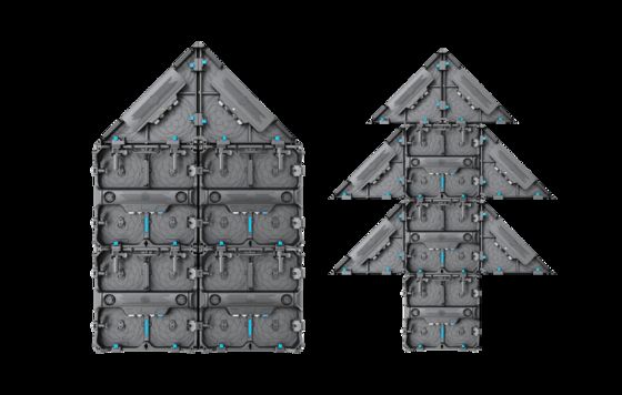 Écrans de location en forme de cœur et d'arbre de Noël pour les scènes de bar, avec des pixels de P1.9mm et P2.6mm respectivement
