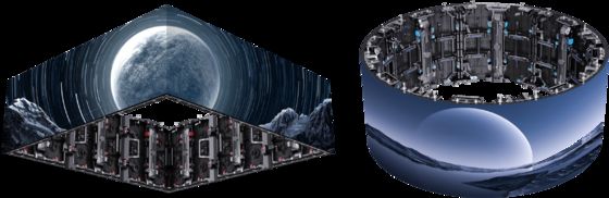 Bon prix Écran LED périmétrique de stade avec armoire en aluminium moulé sous pression et tailles 500*500mm/500*1000mm pour scène, église, studio de diffusion en ligne